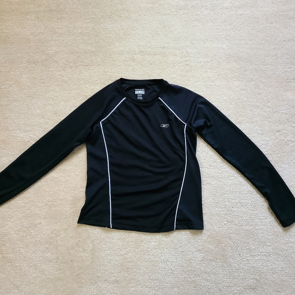 Reebok PlayDry Black Long Sleeve Shirt